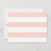 MODERN Chic Wide Stripes w Rozen, Wedding RSVP (Achterkant)