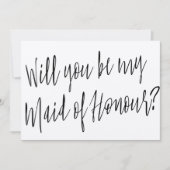 Modern Chic "Wil je mijn bruidsmeisje zijn?" Kaart (Voorkant)