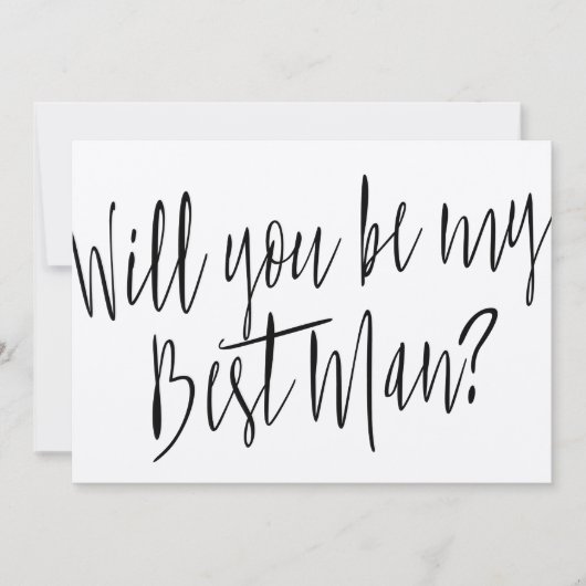 Modern Chic "Wil jij mijn beste man zijn?" Kaart (Voorkant)