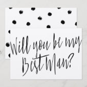 Modern Chic "Wil jij mijn beste man zijn?" Kaart (Voorkant / Achterkant)