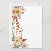 Modern Chic Wildflower Script 1e verjaardag meisje Bedankkaart (Achterkant)