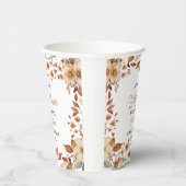 Modern Chic Wildflower Script 1e verjaardag meisje Papieren Bekers (Rechts)