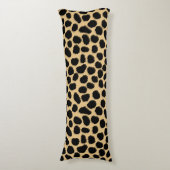 Modern Chic Wildlife Cheetah Animal Print Patroon Lichaamskussen (Voorkant Verticaal)
