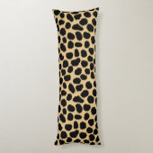 Modern Chic Wildlife Cheetah Animal Print Patroon Lichaamskussen (Achterkant (Verticaal))