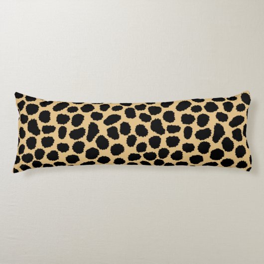 Modern Chic Wildlife Cheetah Animal Print Patroon Lichaamskussen (Voorkant)