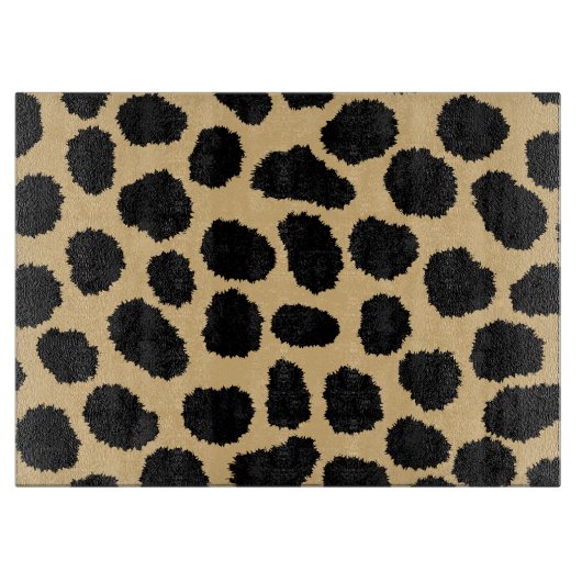 Modern Chic Wildlife Cheetah Animal Print Patroon Snijplank (Voorkant)