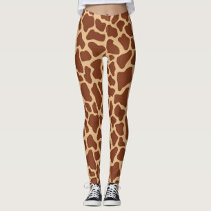 Modern Chic Wildlife Giraffe Animal Print Patroon Leggings