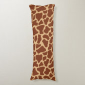 Modern Chic Wildlife Giraffe Animal Print Patroon Lichaamskussen (Voorkant Verticaal)