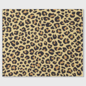 Modern Chic Wildlife Leopard Animal Print Patroon Cadeaupapier (Vlak)