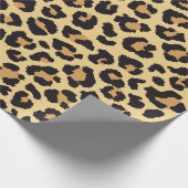 Modern Chic Wildlife Leopard Animal Print Patroon Cadeaupapier (Hoek)