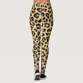 Modern Chic Wildlife Leopard Animal Print Patroon Leggings (Achterkant)