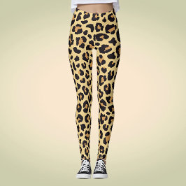 Modern Chic Wildlife Leopard Animal Print Patroon Leggings