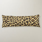 Modern Chic Wildlife Leopard Animal Print Patroon Lichaamskussen (Achterkant)