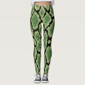 Modern Chic Wildlife Snake Animal Print Patroon Leggings (Voorkant)