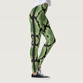 Modern Chic Wildlife Snake Animal Print Patroon Leggings