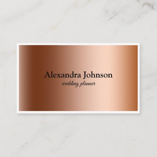 Modern Chic wit en Roos Gold Foil Luxury Visitekaartje (Voorkant)