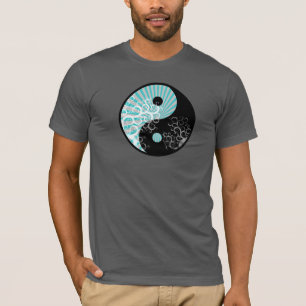Modern Chic Yin-Yang Sunbeam Floral Tree T-shirt