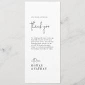 Modern Chic Zwart-Wit Dank u Tafel Kaarten (Voorkant)