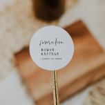 Modern Chic Zwart-Wit S'more Liefde Stickers<br><div class="desc">Deze chique zwart-wit's meer liefde stickers zijn ideaal voor een eenvoudige bruiloft receptie. Het minimalistische boho-ontwerp heeft een rustieke,  unieke en stijlvolle bohemian-typografie in minimaal schoon zwart en wit. Personaliseer de sticker labels met uw namen en de datum. Deze stickers kunnen worden gebruikt als een s'mores trouwgunstiklabel.</div>