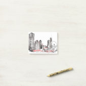 Modern Chicago Skyline Post-it® Notes (Op bureau)
