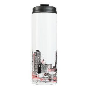 Modern Chicago Skyline Thermal Tumbler Thermosbeker