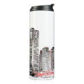 Modern Chicago Skyline Thermal Tumbler Thermosbeker (Gedraaid links)