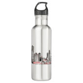 Modern Chicago Skyline Waterfles (Voorkant)