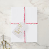 Modern ChicGold "Liefde is lief" bruiloft gunst La Cadeaulabel (Met Touw)