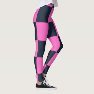 Modern Chick Blauw Zwart & Roze Plaid Leggings