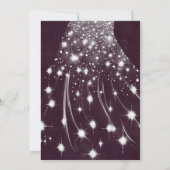 Modern Chick Bourgondië Zilver Glitter Zoet 16 Kaart (Achterkant)