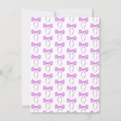 Modern Chick Waterverf Bow Monogram Notitiekaartje (Achterkant)