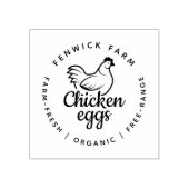 Modern Chicken Egg Farm Custom Small Business Logo Rubberstempel (Afrduk)