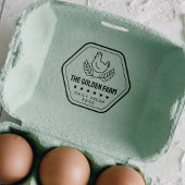 Modern Chicken Fresh Eggs Business Zelfinktende Stempel