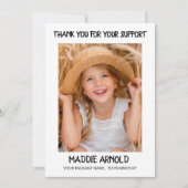 Modern Child Pageant Bedankt Foto White (Voorkant)