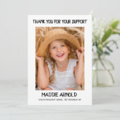 Modern Child Pageant Bedankt Foto White (Staand voorkant)