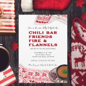 Modern Chili Friends Flannel Friendsgiving Potluck Kaart