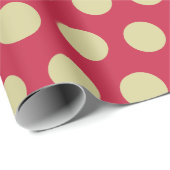 Modern Chilipeper en Olijf Polka Stippen Kerst Cadeaupapier (Rol Hoek)