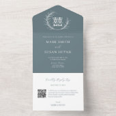 Modern Chinees Alles in een bruiloft uitnodiging (Binnen)