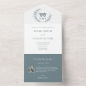 Modern Chinees Alles in een bruiloft uitnodiging (Binnen)