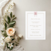 Modern Chinees Bruiloftsmenu met Dubbel Geluk 