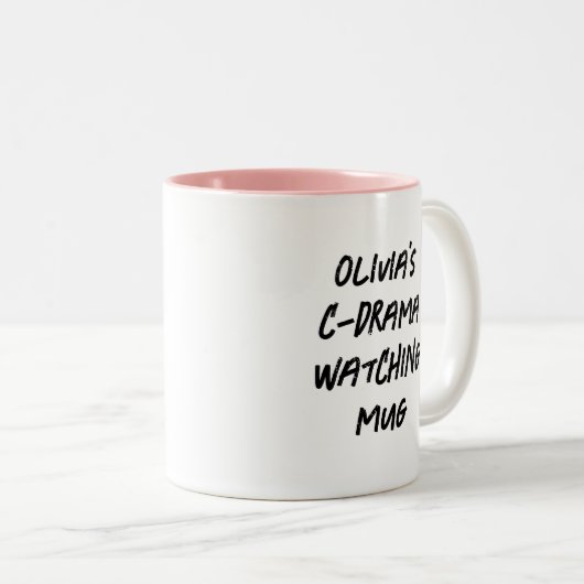 Modern Chinees drama gepersonaliseerd C-drama kijk Tweekleurige Koffiemok (Voorkant rechts)