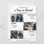 Modern Chinees kerstjaar in Review Feestdagenkaart (Achterkant)