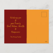 Modern Chinees Nieuwjaar Slang 2025 HPostCa Feestdagenkaart (Achterkant)