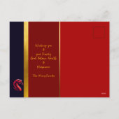 Modern Chinees Nieuwjaar Slang 2025 Tekst HPostC Feestdagenkaart (Achterkant)