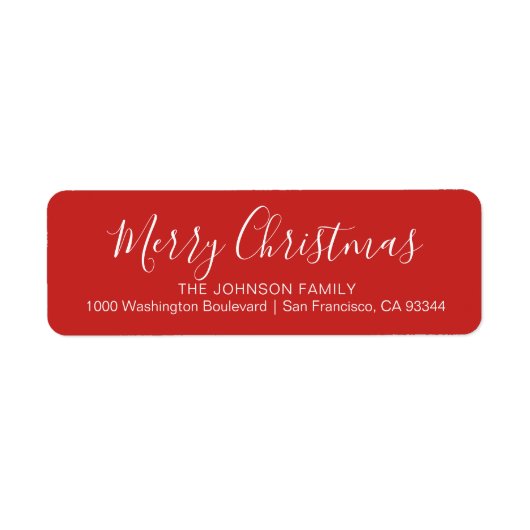 Modern Chinees rood feestdag kerstretour Etiket (Voorkant)