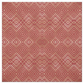 Modern Chinees rood kunstdeco Geometric Pattern Stof (Swatch)