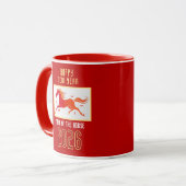 Modern Chinees Vuur Paard Nieuwjaar 2026 Mok (Voorkant links)
