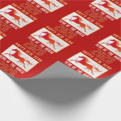 Modern Chinese Horse New Year 2026 Cadeaupapier (Hoek)