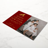 Modern Chinese New Year  Folie Feestdagenkaart (Gedraaid)