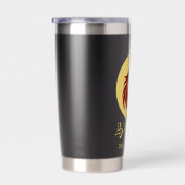 Modern Chinese New Year Horse Gold Red Geïsoleerde Drinkbeker (Rechts)